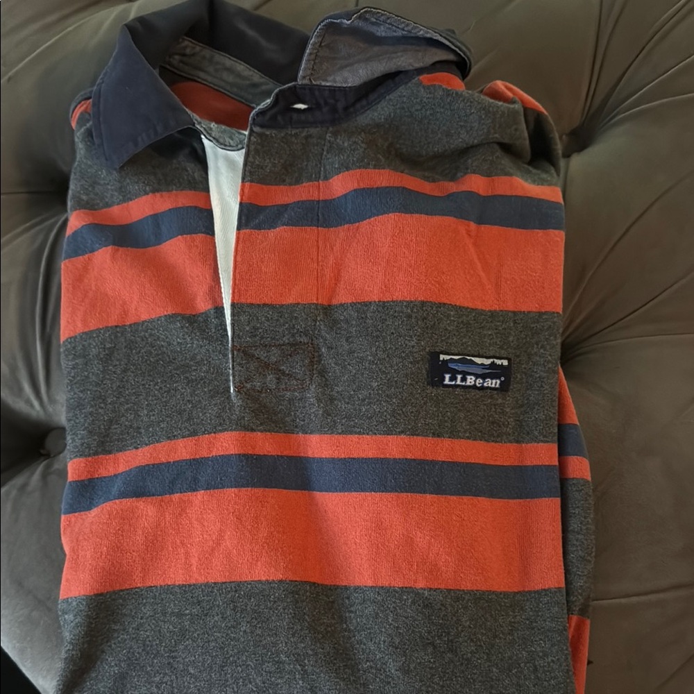 LL Bean Striped Rugby Shirt